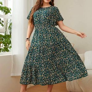 Pine-flower patterned dress
